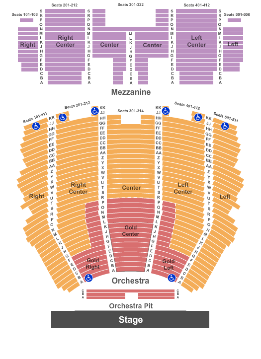 Centennial Hall & Juliet Seating Chart